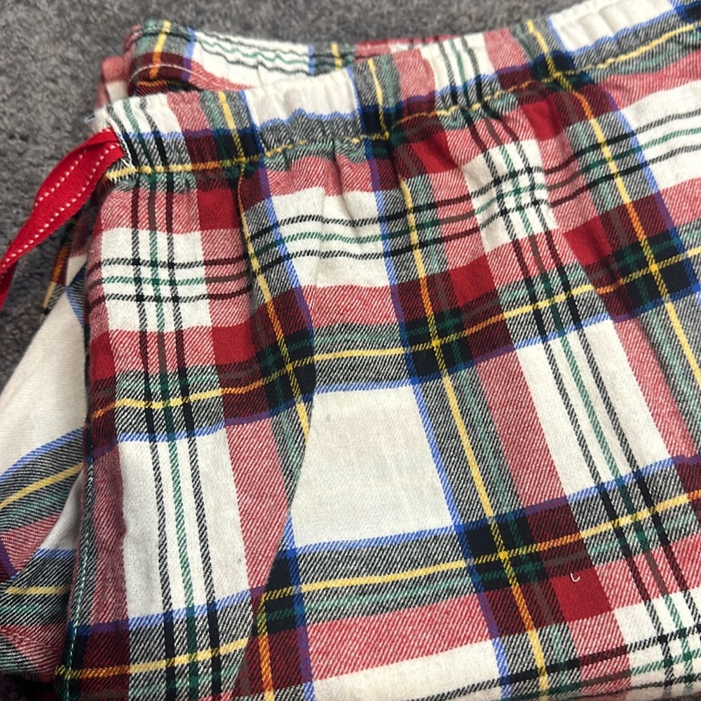 White and Red Tartain Plaid Flannel Pajamas Women’s  XXL NWT - Picture 2 of 2